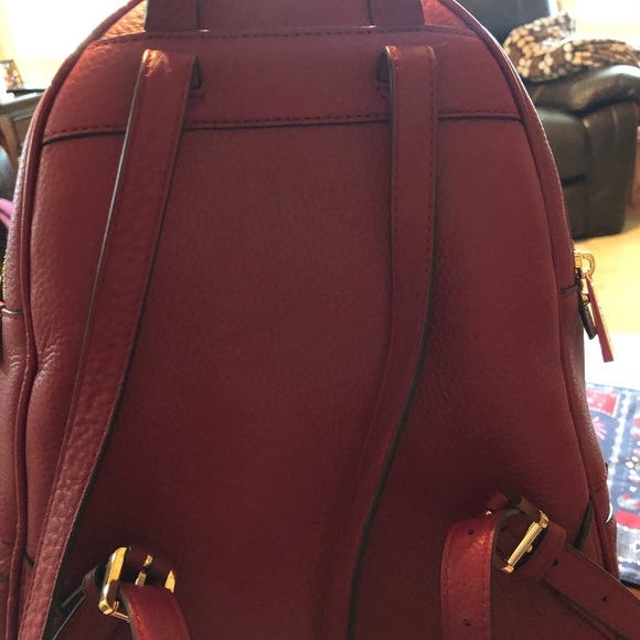 Michael Kors- Small Red Backpack. Like new - Picture 3 of 3